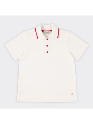 Panço Yakalı Kısa Kollu T-Shirt