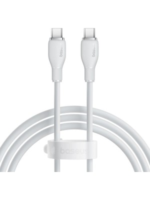 Baseus Mega Hızlı 1.2mt 100W Type-C To Type C Şarj Kablosu, Akım ve Isı Korumalı Type C Kablo, Pc, Tablet, Telefon