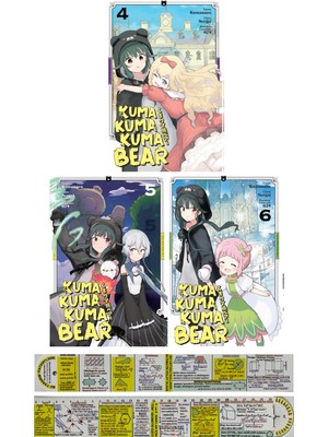 Kuma Kuma Kuma Bear 4. - 5. - 6. Ciltler Manga Seti - Kumanano - Matematik Öğreten Ayraç