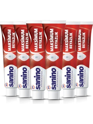 Sanino Maksimum Beyazlık Diş Macunu 6X75 ml