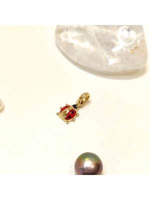 Altın Ofisi Uğur Böceği Kolye Ucu 14 Ayar Altın  HD VİDEOLU