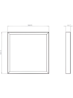 Fermada  Sıva Üstü LED Lamba, 36 W, 105 Lmw, IP40, 3750 Lümen