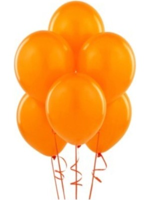 Eğlence Marketi 12 Inç Standart Boy Metalik Balon Turuncu 100 Adet