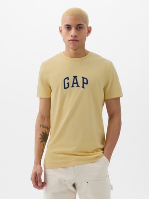 Gap Erkek Sarı Gap Logo T-Shirt