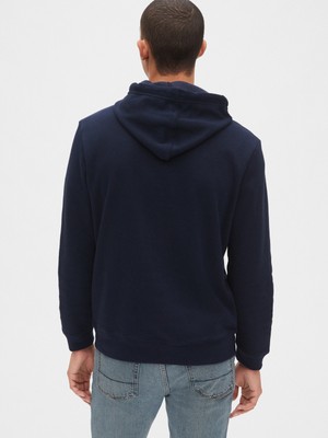 Gap Erkek Siyah Gap Logo Kapüşonlu Sweatshirt