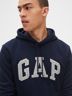 Gap Erkek Siyah Gap Logo Kapüşonlu Sweatshirt