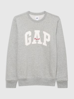 Gap Erkek Gri Gap Logo Bisiklet Yaka Sweatshirt