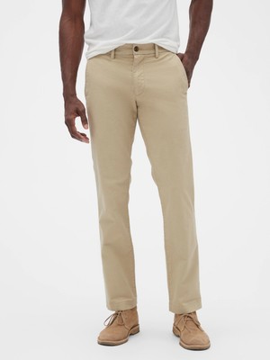 Gap Erkek Bej Gapflex Straight Essential Khaki Pantolon