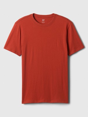 Gap Erkek Kırmızı Everyday Soft Sıfır Yaka T-Shirt