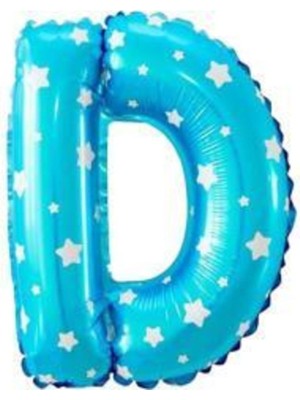 Eğlence Marketi 16 Inç 35 cm Mavi Folyo Harf Balon D