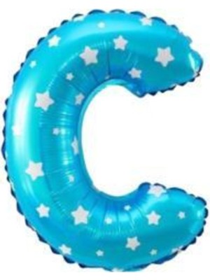 Eğlence Marketi 16 Inç 35 cm Mavi Folyo Harf Balon C