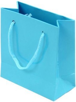 Eğlence Marketi 11X11 cm Ipli Karton Çanta 50 Adet Mavi