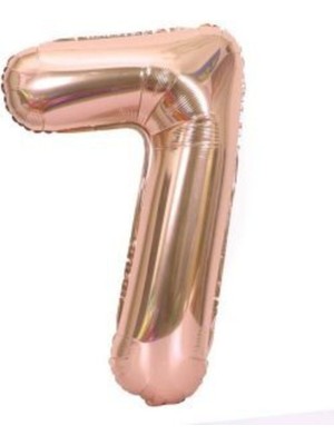 Eğlence Marketi 34'' 80 cm Rose Gold Bronze Folyo Rakam Balon 7