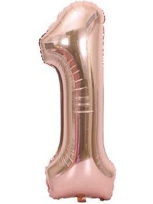 Eğlence Marketi 34'' 80 cm Rose Gold Bronze Folyo Rakam Balon 1