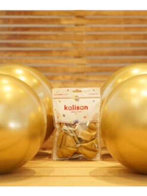 Eğlence Marketi 12'' 30 cm Krom Balon 50 Adet Gold