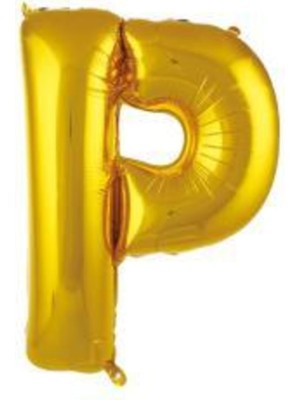 Eğlence Marketi 34 Inç 76 cm Altın Folyo Harf Balon P