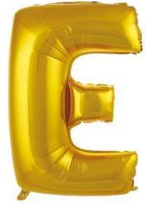 Eğlence Marketi 34 Inç 76 cm Altın Folyo Harf Balon E