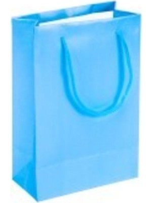 Eğlence Marketi 11X17 cm Ipli Hediyelik Karton Çanta Mavi 25 Adet