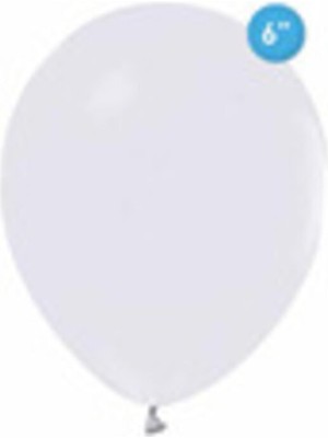Eğlence Marketi 6 Inç Küçük Boy Balon 20 Adet Beyaz