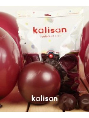 Eğlence Marketi 12 Inç Standart Boy Pastel Balon Bordo 100 Adet