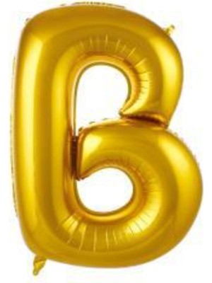Eğlence Marketi 34 Inç 76 cm Altın Folyo Harf Balon B