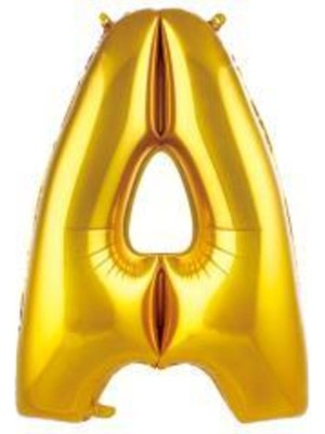 Eğlence Marketi 34 Inç 76 cm Altın Folyo Harf Balon A