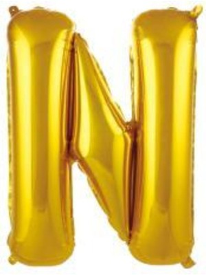 Eğlence Marketi 34 Inç 76 cm Altın Folyo Harf Balon N