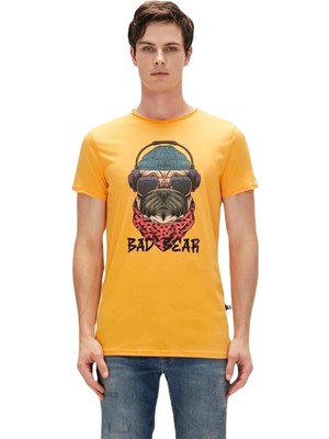 Bad Bear Reckless 0 Yaka Erkek Tshirt - Oranj