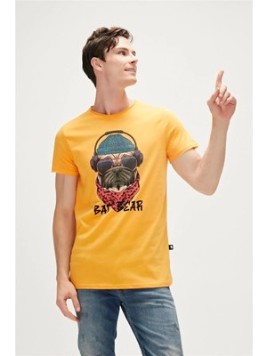 Bad Bear Reckless 0 Yaka Erkek Tshirt - Oranj