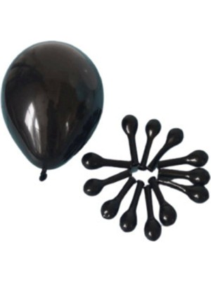 Eğlence Marketi 6 Inç 15 cm Pastel Balon 100 Adet Siyah