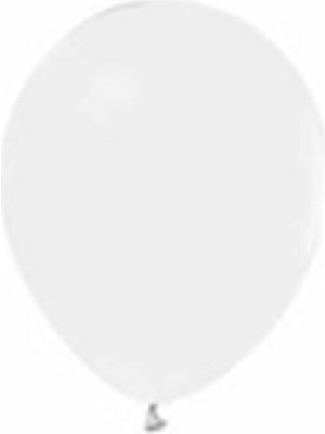 Eğlence Marketi 6 Inç 15 cm Pastel Balon 100 Adet Beyaz