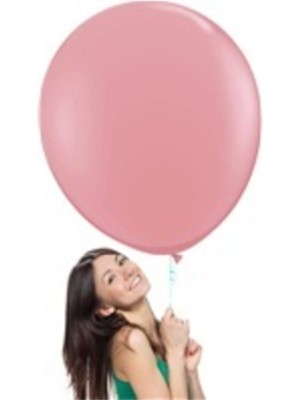 Eğlence Marketi 36 Inç Jumbo Balon 90 cm Çap 1 Adet Makaron Pembe