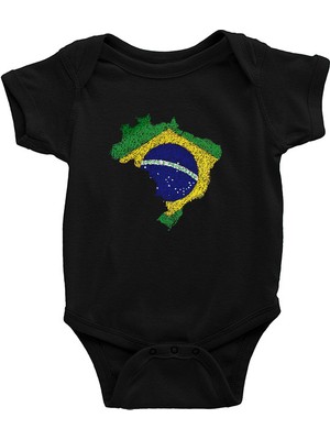 Darkhane Brezilya Siyah Unisex Bebek Body - Zıbın