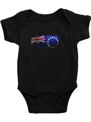 Darkhane Cook Adaları - Cook Islands Siyah Unisex Bebek Body - Zıbın