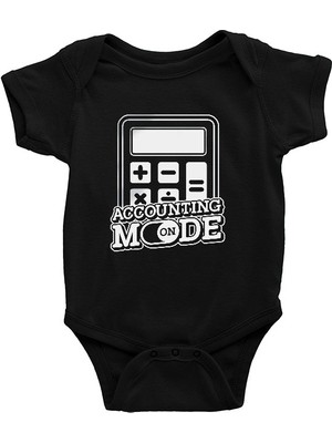 Darkhane Muhasebeci Siyah Unisex Bebek Body - Zıbın