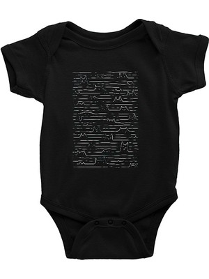 Darkhane Miyav Division Siyah Unisex Bebek Body - Zıbın