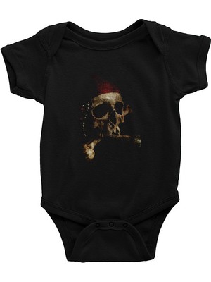 Darkhane Kurukafa Korsan Siyah Unisex Bebek Body - Zıbın
