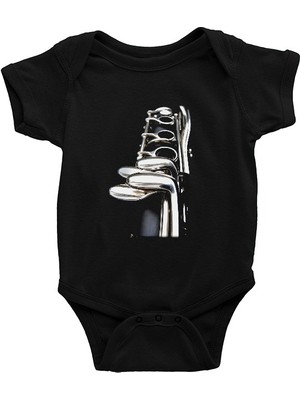 Darkhane Klarnetçi Siyah Unisex Bebek Body - Zıbın
