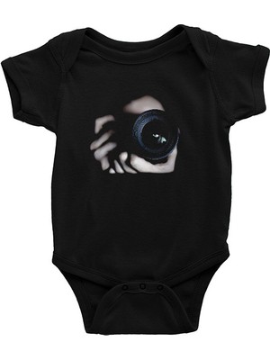 Darkhane Fotoğrafçı Siyah Unisex Bebek Body - Zıbın