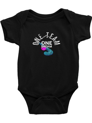 Darkhane Çim Hokeyi Siyah Unisex Bebek Body - Zıbın