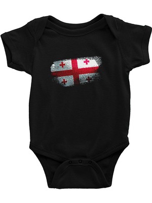 Darkhane Gürcistan - Georgia Siyah Unisex Bebek Body - Zıbın