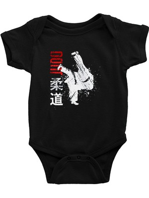 Darkhane Judo Siyah Unisex Bebek Body - Zıbın