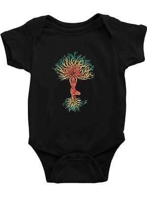 Darkhane Yoga Siyah Unisex Bebek Body - Zıbın