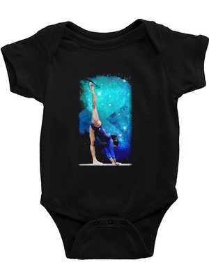Darkhane Jimnastik Siyah Unisex Bebek Body - Zıbın