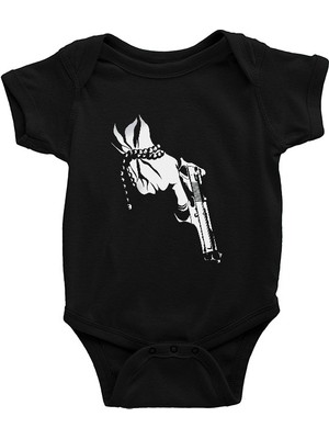 Darkhane Ev Siyah Unisex Bebek Body - Zıbın