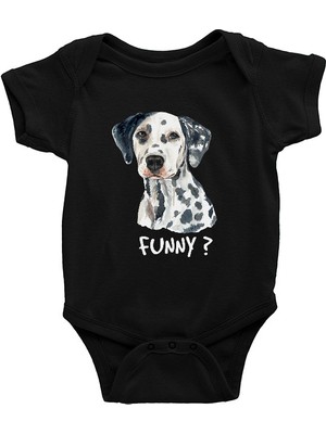Darkhane Eğlenceli Dalmaçyalı Siyah Unisex Bebek Body - Zıbın