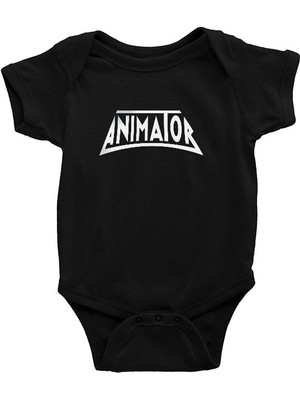 Darkhane Animatör Siyah Unisex Bebek Body - Zıbın