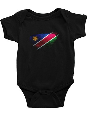 Darkhane Namibya - Namibia Siyah Unisex Bebek Body - Zıbın