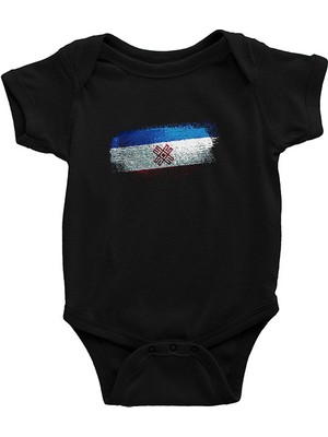 Darkhane Mari El Siyah Unisex Bebek Body - Zıbın