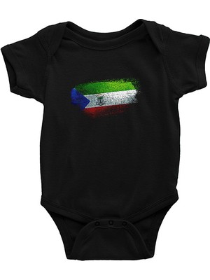 Darkhane Ekvator Ginesi - Equatorial Guinea Siyah Unisex Bebek Body - Zıbın